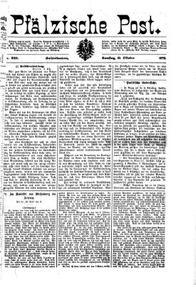 Pfälzische Post Samstag 12. Oktober 1872