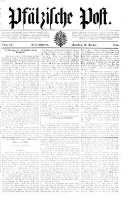 Pfälzische Post Samstag 18. Januar 1873