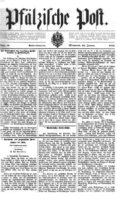 Pfälzische Post Mittwoch 22. Januar 1873