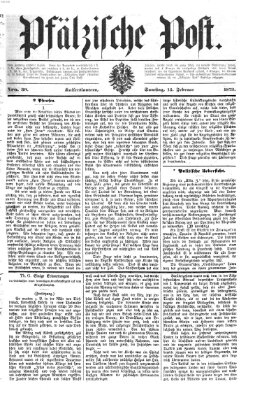 Pfälzische Post Samstag 15. Februar 1873