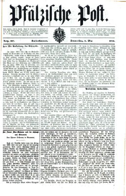 Pfälzische Post Donnerstag 8. Mai 1873