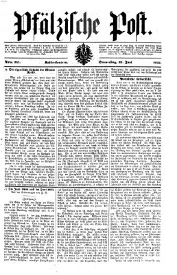 Pfälzische Post Donnerstag 19. Juni 1873