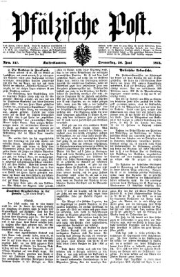 Pfälzische Post Donnerstag 26. Juni 1873