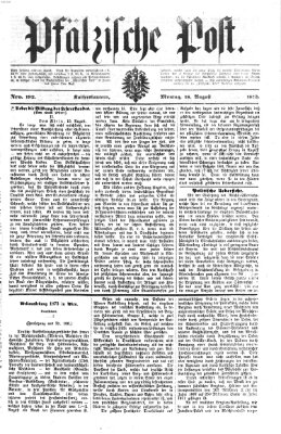 Pfälzische Post Montag 18. August 1873