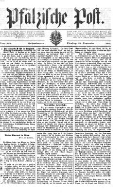 Pfälzische Post Dienstag 23. September 1873