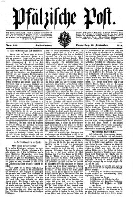 Pfälzische Post Donnerstag 25. September 1873