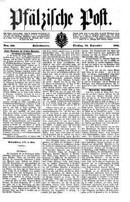 Pfälzische Post Dienstag 30. September 1873