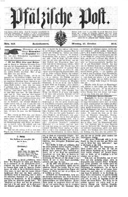 Pfälzische Post Montag 27. Oktober 1873
