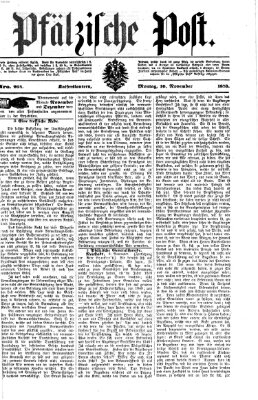 Pfälzische Post Montag 10. November 1873