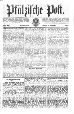 Pfälzische Post Freitag 5. Dezember 1873