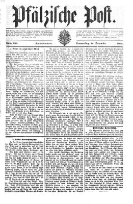 Pfälzische Post Donnerstag 18. Dezember 1873