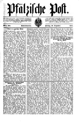 Pfälzische Post Freitag 19. Dezember 1873