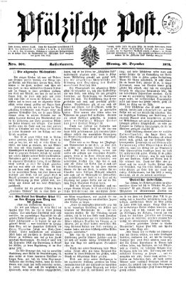 Pfälzische Post Montag 29. Dezember 1873