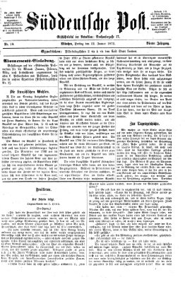 Süddeutsche Post Freitag 12. Januar 1872