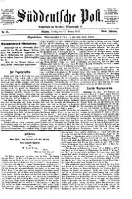 Süddeutsche Post Samstag 27. Januar 1872