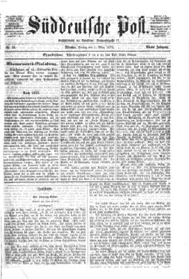 Süddeutsche Post Freitag 1. März 1872