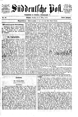 Süddeutsche Post Samstag 2. März 1872