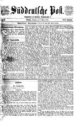Süddeutsche Post Dienstag 5. März 1872