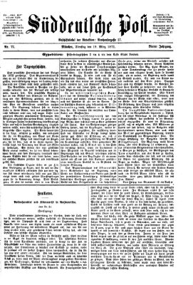Süddeutsche Post Dienstag 19. März 1872