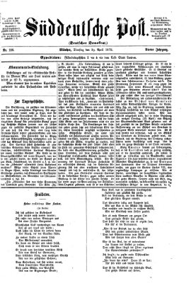 Süddeutsche Post Dienstag 30. April 1872