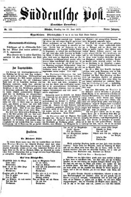 Süddeutsche Post Samstag 15. Juni 1872