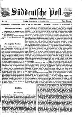 Süddeutsche Post Donnerstag 5. September 1872