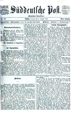 Süddeutsche Post Sonntag 27. Oktober 1872