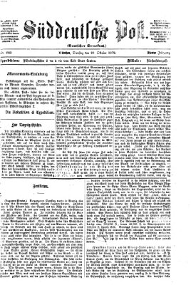 Süddeutsche Post Dienstag 29. Oktober 1872
