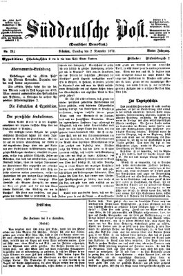 Süddeutsche Post Samstag 2. November 1872