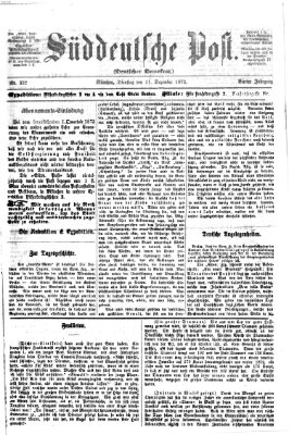 Süddeutsche Post Dienstag 31. Dezember 1872