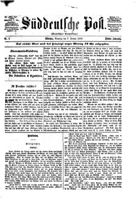 Süddeutsche Post Sonntag 5. Januar 1873