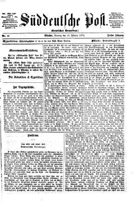 Süddeutsche Post Sonntag 16. Februar 1873