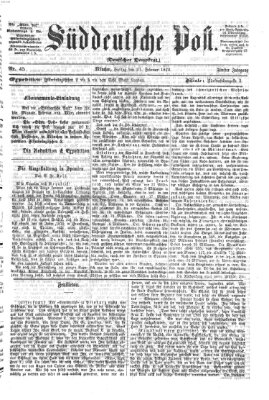 Süddeutsche Post Freitag 21. Februar 1873