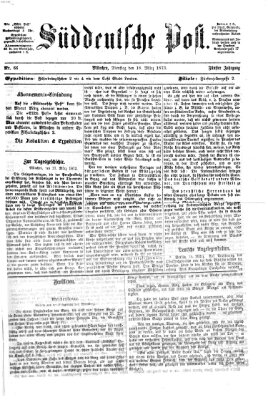 Süddeutsche Post Dienstag 18. März 1873