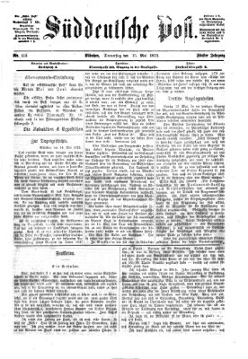 Süddeutsche Post Donnerstag 15. Mai 1873