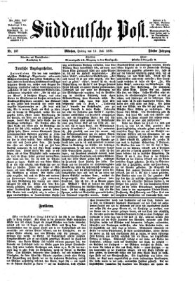 Süddeutsche Post Freitag 18. Juli 1873