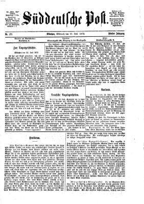 Süddeutsche Post Mittwoch 23. Juli 1873