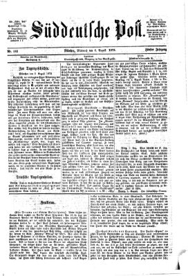 Süddeutsche Post Mittwoch 6. August 1873