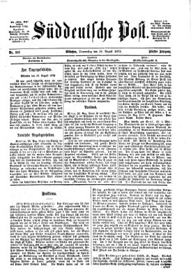 Süddeutsche Post Donnerstag 28. August 1873