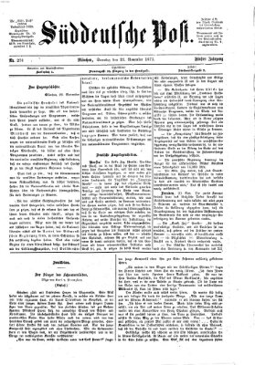 Süddeutsche Post Sonntag 23. November 1873