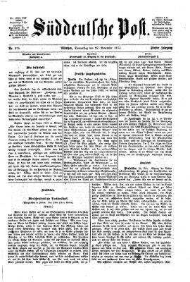 Süddeutsche Post Donnerstag 27. November 1873