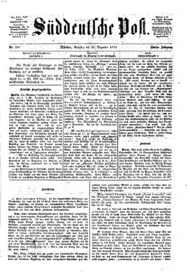 Süddeutsche Post Samstag 20. Dezember 1873