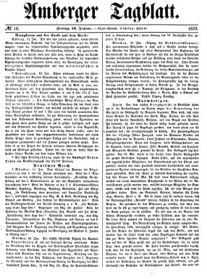 Amberger Tagblatt Freitag 12. Januar 1872