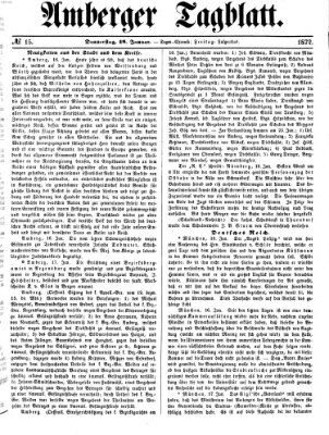 Amberger Tagblatt Donnerstag 18. Januar 1872