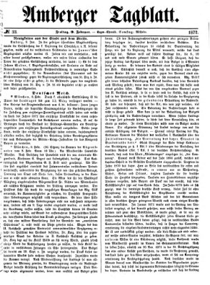 Amberger Tagblatt Freitag 9. Februar 1872