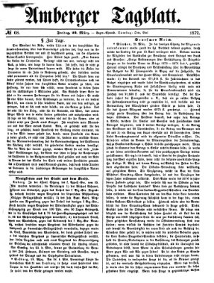 Amberger Tagblatt Freitag 22. März 1872