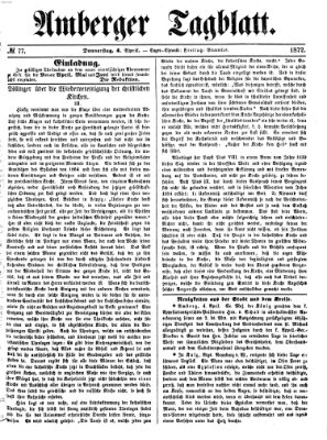 Amberger Tagblatt Donnerstag 4. April 1872