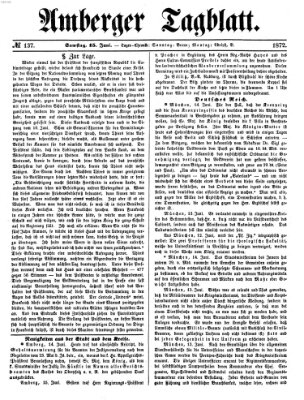 Amberger Tagblatt Samstag 15. Juni 1872