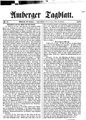 Amberger Tagblatt Mittwoch 22. Januar 1873