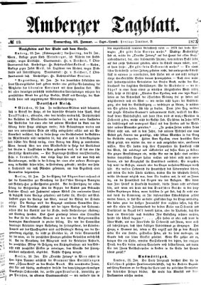 Amberger Tagblatt Donnerstag 23. Januar 1873